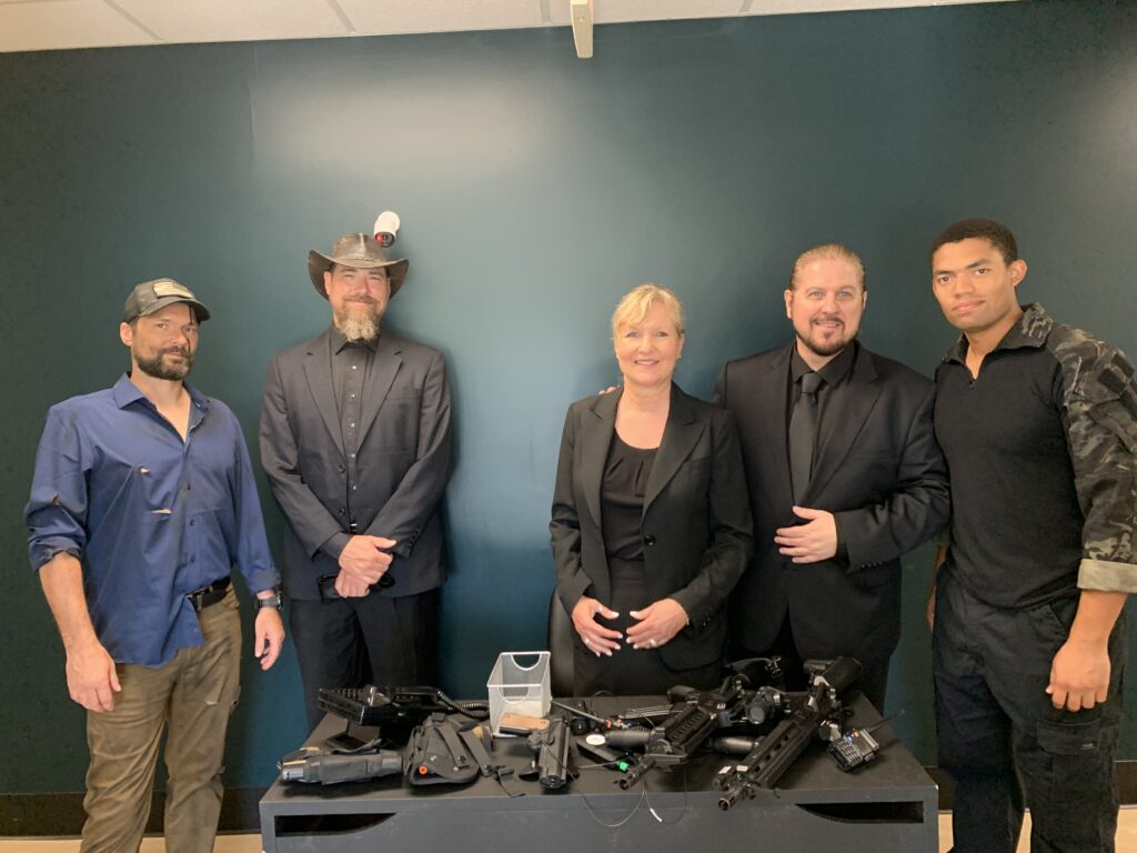 Blackwater Receptionist area Screenshot Word and Deed gun props and cast